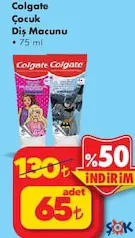 COLGATE ÇOCUK DİŞ MACUNU 75 ML fiyat ve kampanya bilgisi